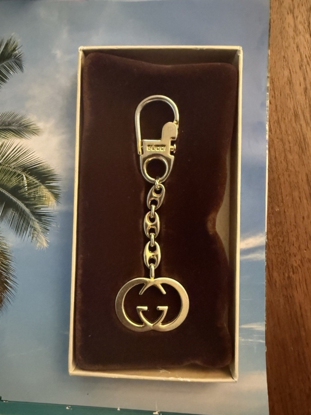 Gucci Vintage 1980s Keychain With Box